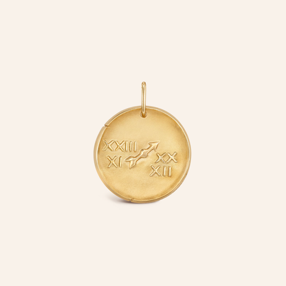 Sagittarius Zodiac Coin Pendant Necklace