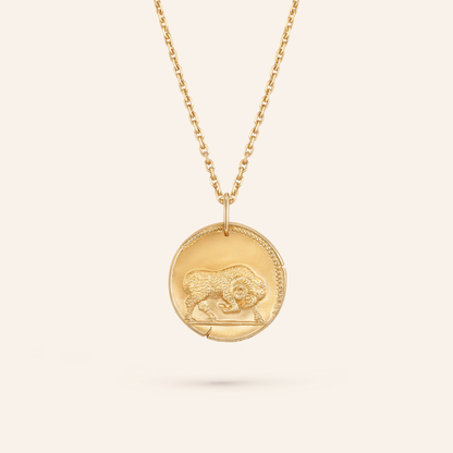 Aries Zodiac Coin Pendant Necklace