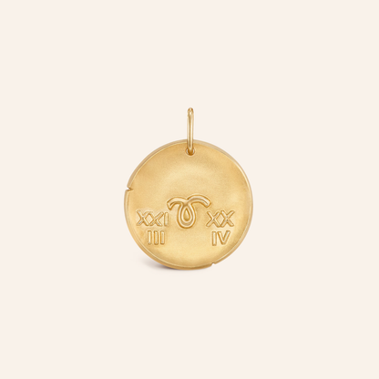Aries Zodiac Coin Pendant Necklace