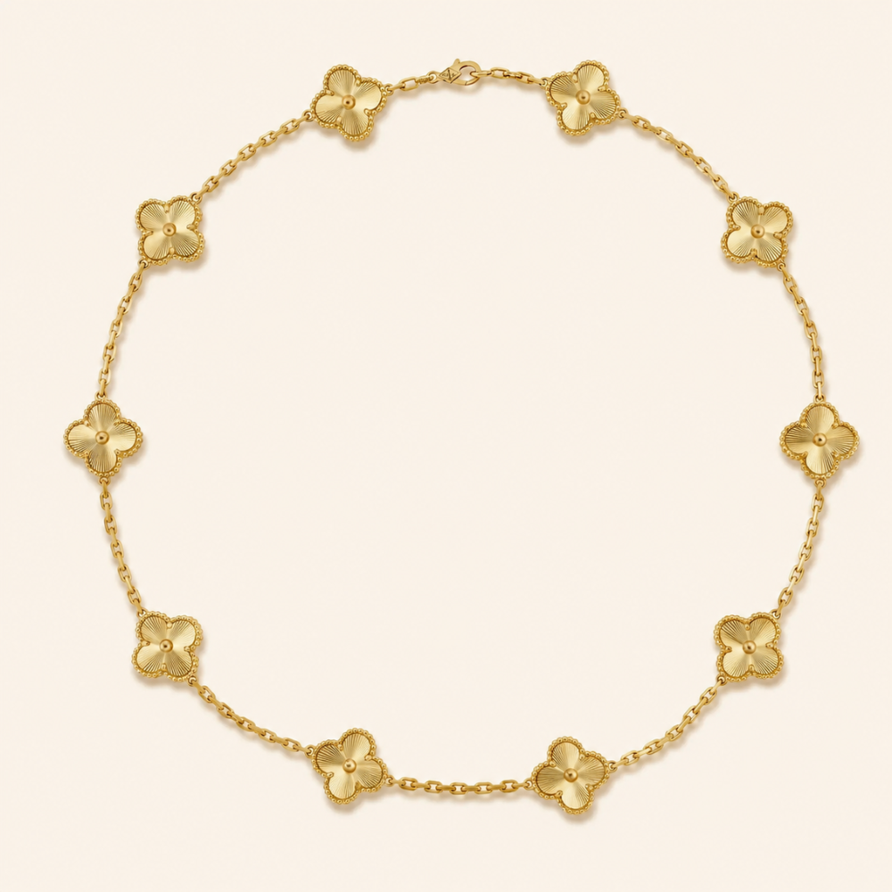 Vintage Alhambra Necklace 10 Motifs Guiloche