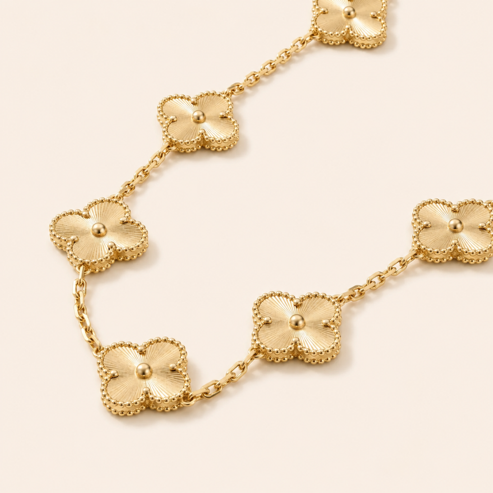 Vintage Alhambra Necklace 10 Motifs Guiloche