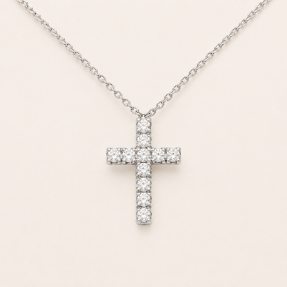 Pavé Cross Pendant Necklace