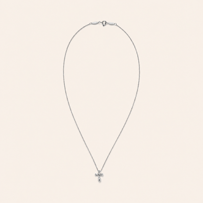 Sculpted Cross Pendant Necklace