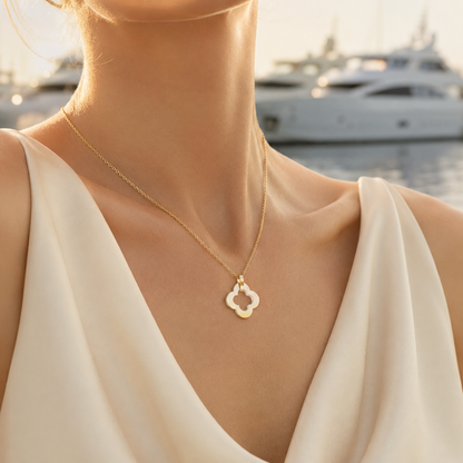 Byzantine Four-Leaf Clover Pendant Necklace