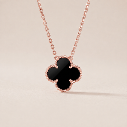 Vintage Alhambra 1 Onyx Motif Necklace
