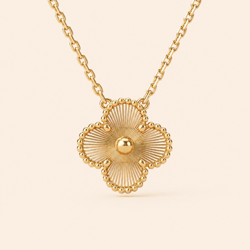 Vintage Alhambra Necklace Pendant Guiloche
