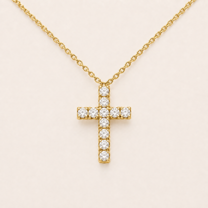Pavé Cross Pendant Necklace