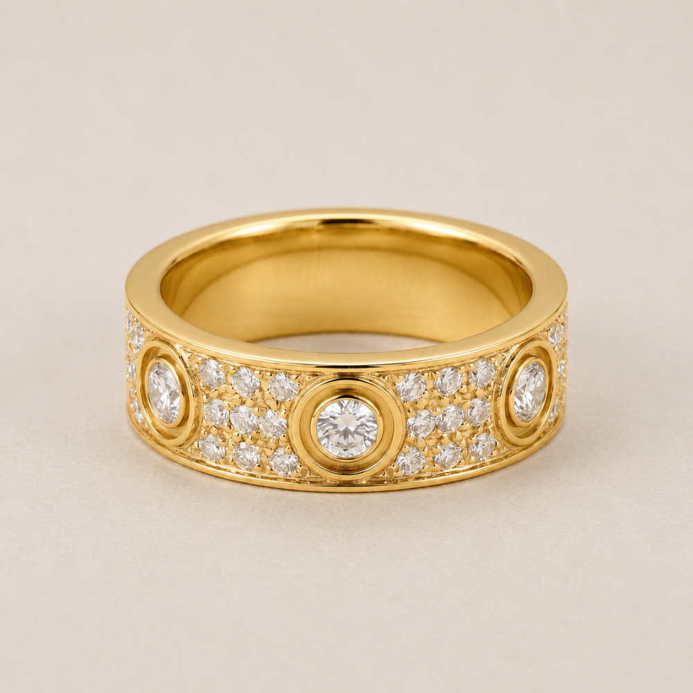 Love 6 Diamonds Pavé Band Ring