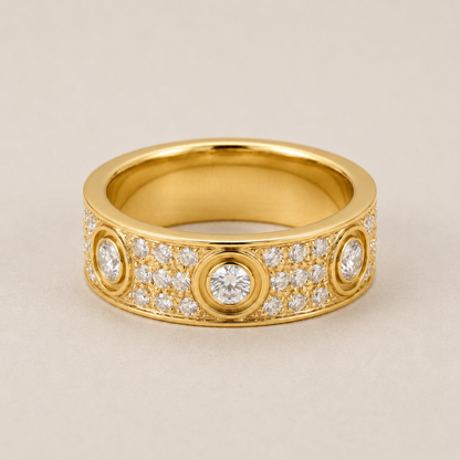 Love 6 Diamonds Pavé Band Ring