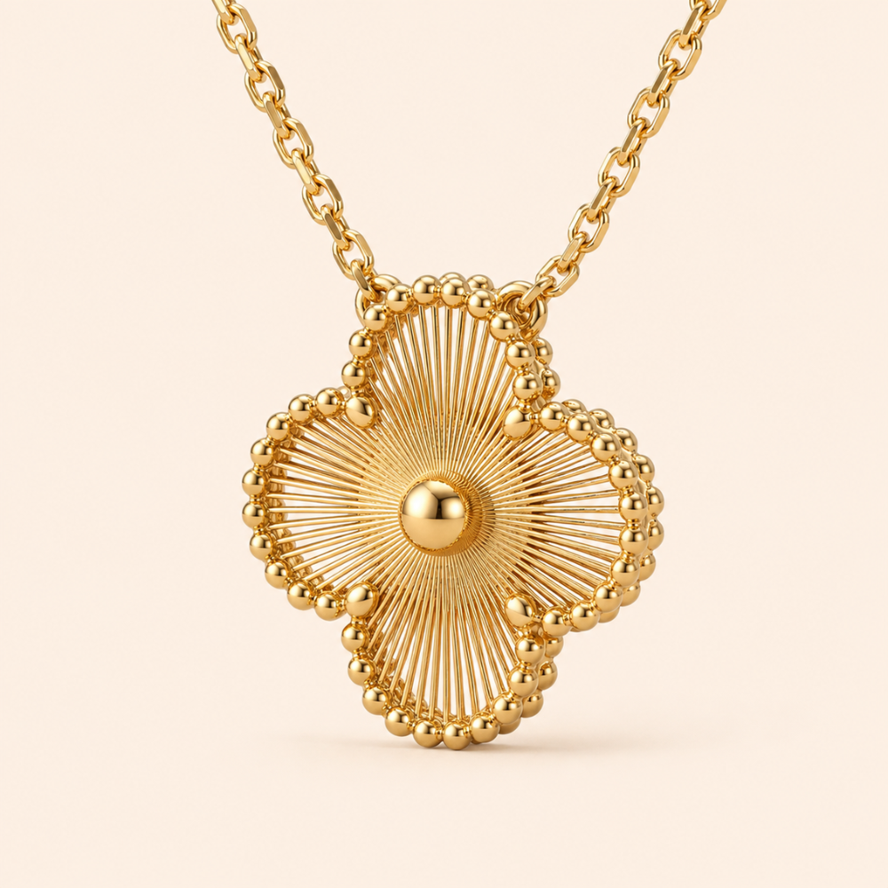 Vintage Alhambra Necklace Pendant Guiloche