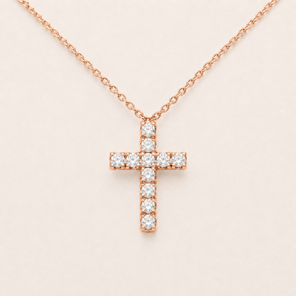 Pavé Cross Pendant Necklace