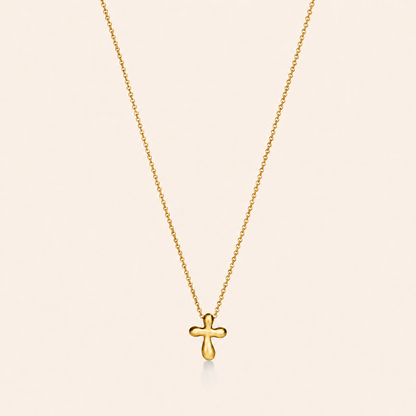 Sculpted Cross Pendant Necklace