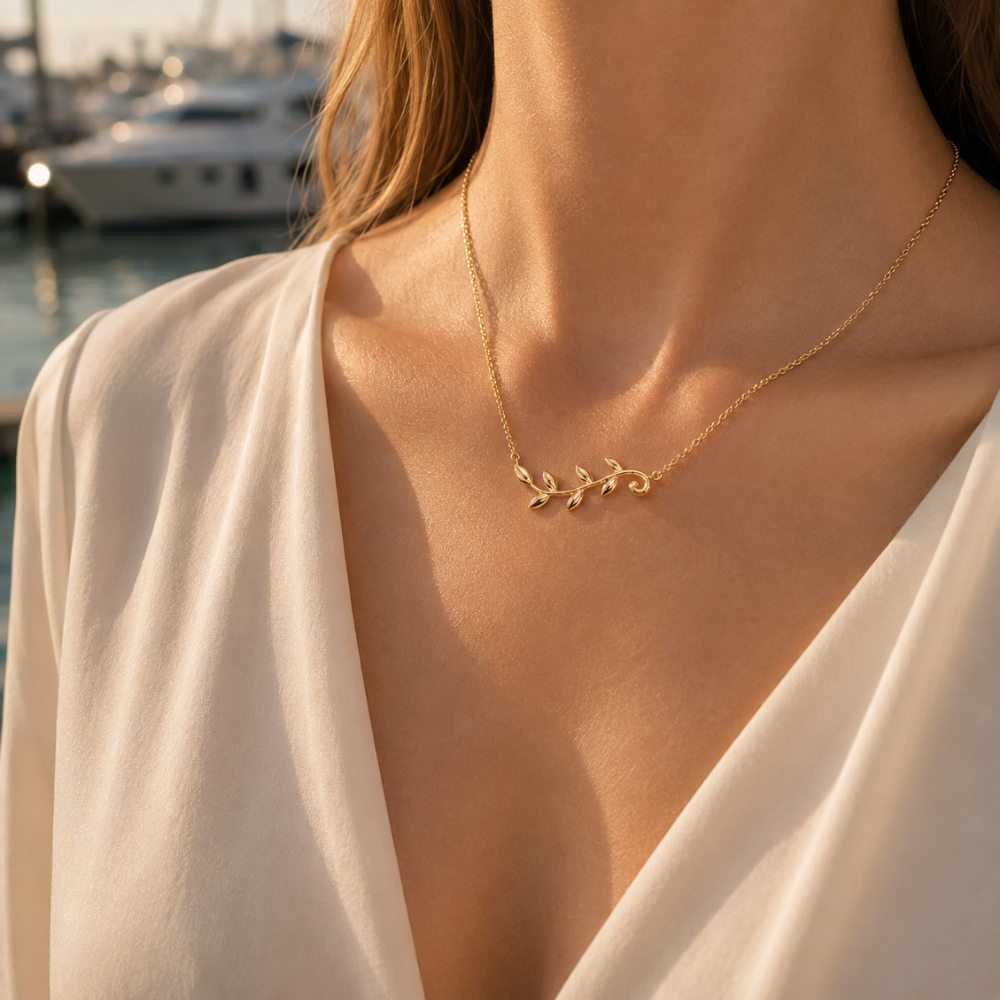 Leaf Vine Pendant Necklace