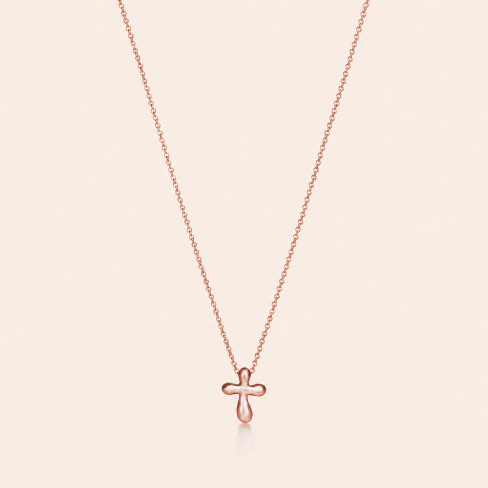 Sculpted Cross Pendant Necklace