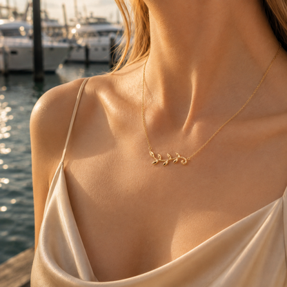 Leaf Vine Pendant Necklace