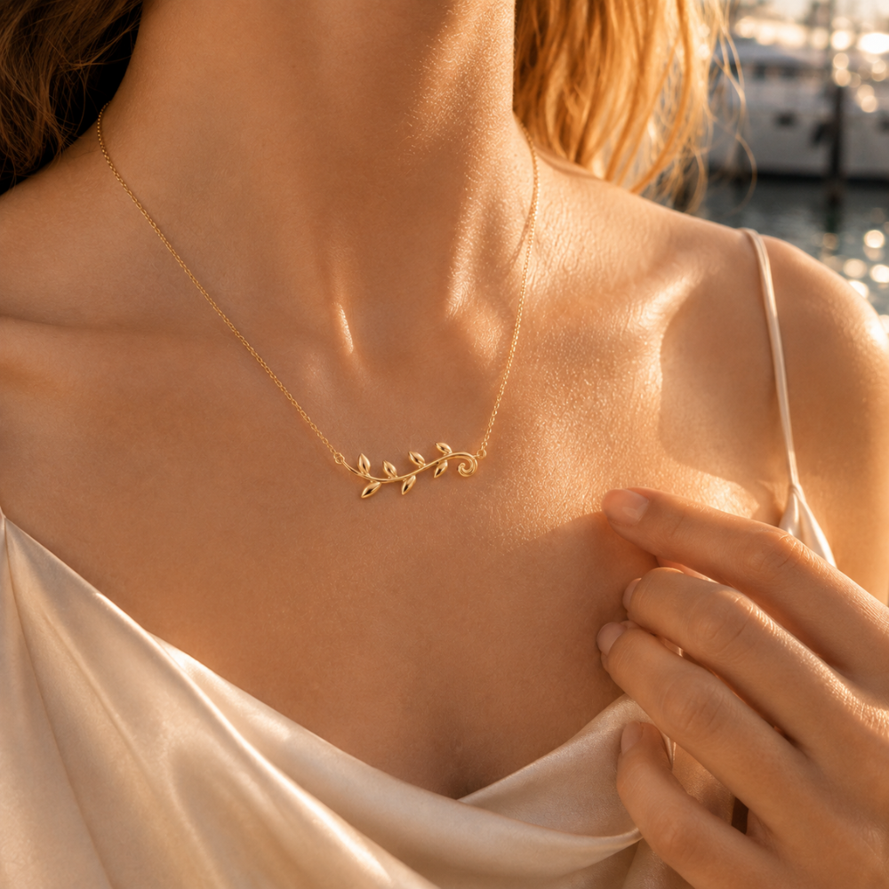 Leaf Vine Pendant Necklace