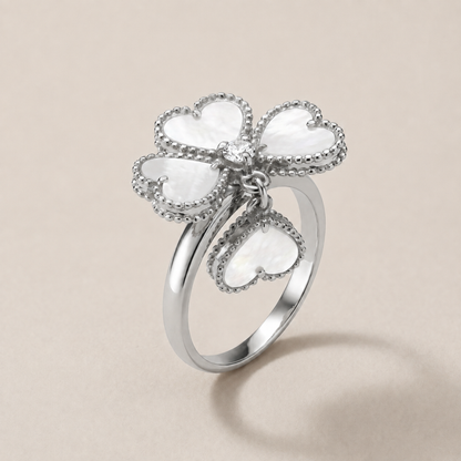 Clover Petal Mother Of Pearl Ring
