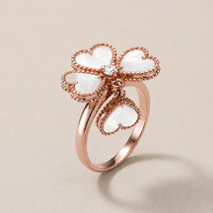 Clover Petal Mother Of Pearl Ring