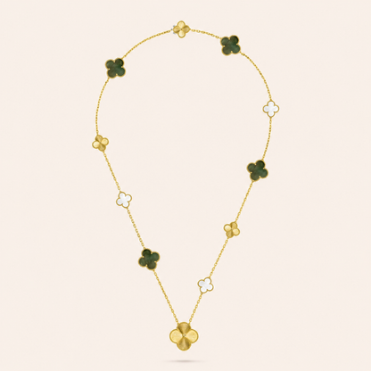 Fifteen-Motif Mixed Clover Long Necklace