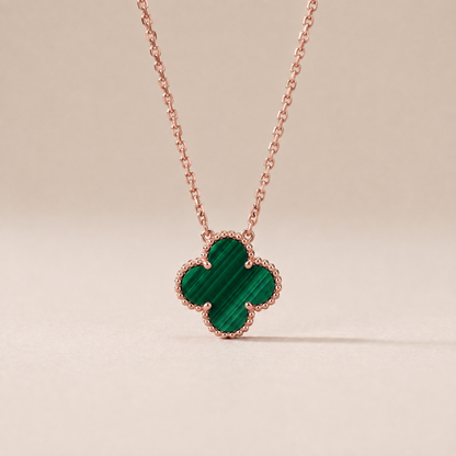 Vintage Alhambra 1 Malachite Motif Necklace