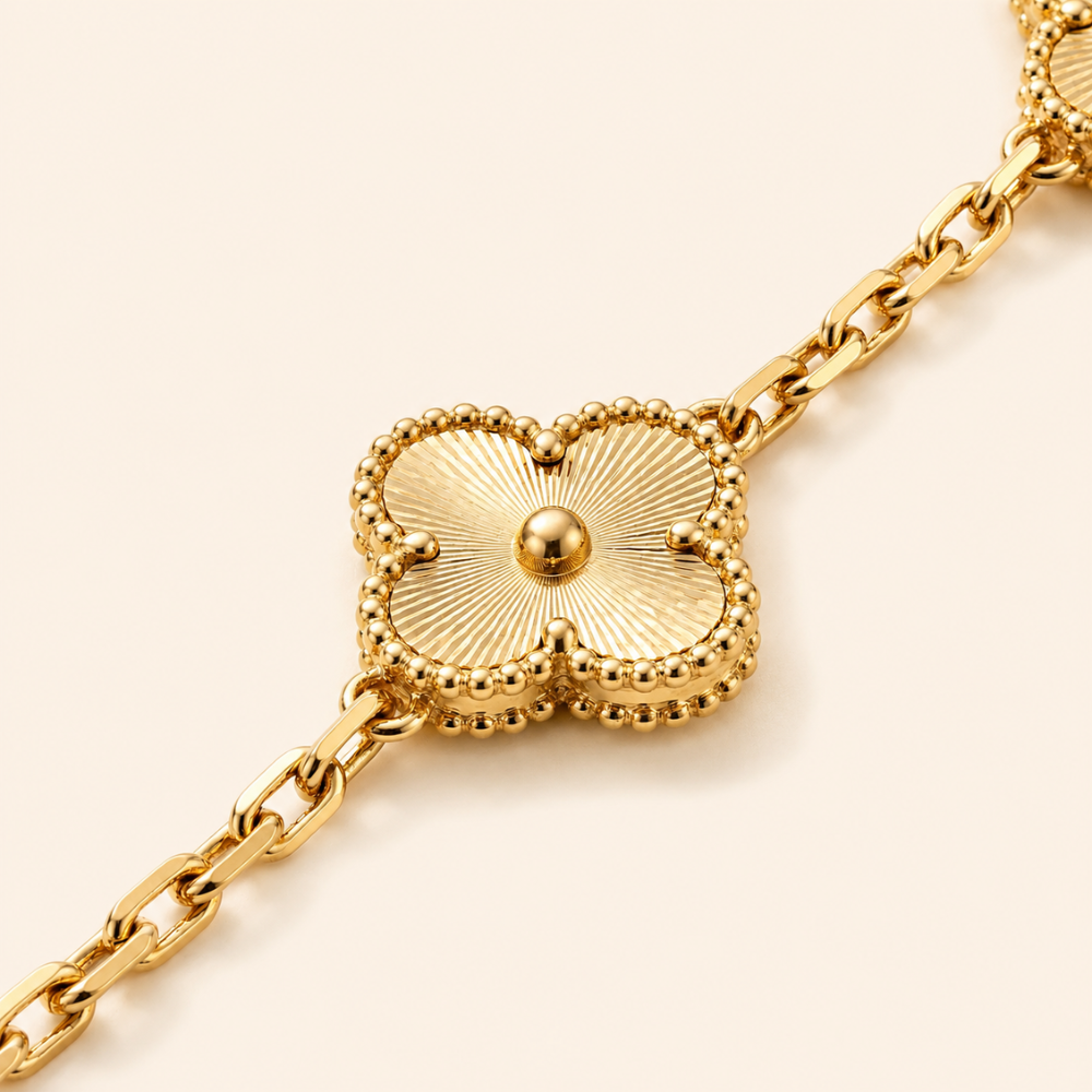Vintage Alhambra Necklace 10 Motifs Guiloche