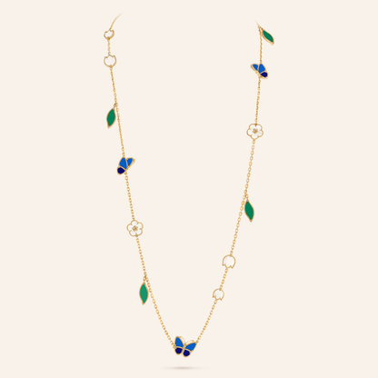Lucky Motifs 15-Motif Nature Long Necklace