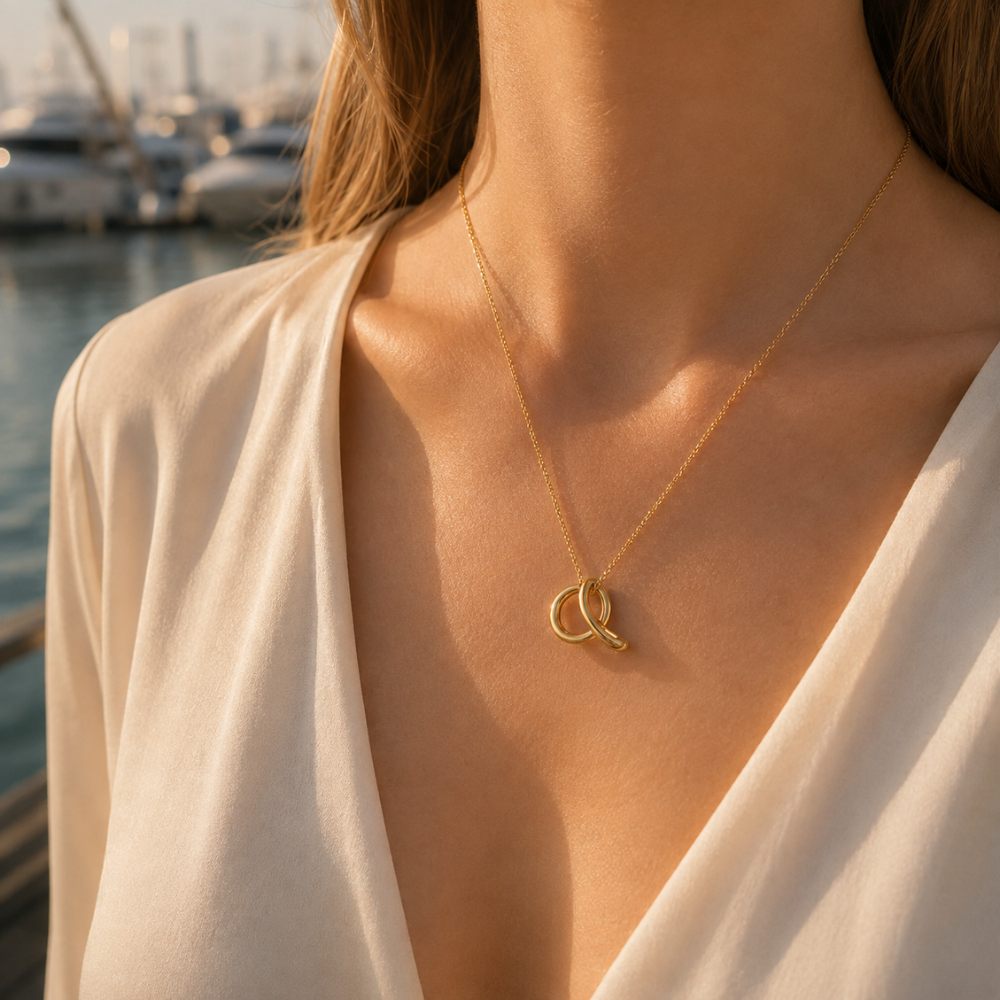 Sculpted Knot Pendant Necklace