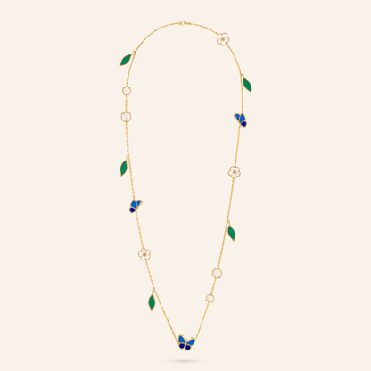 Lucky Motifs 15-Motif Nature Long Necklace