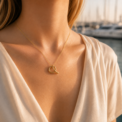 Sculpted Knot Pendant Necklace