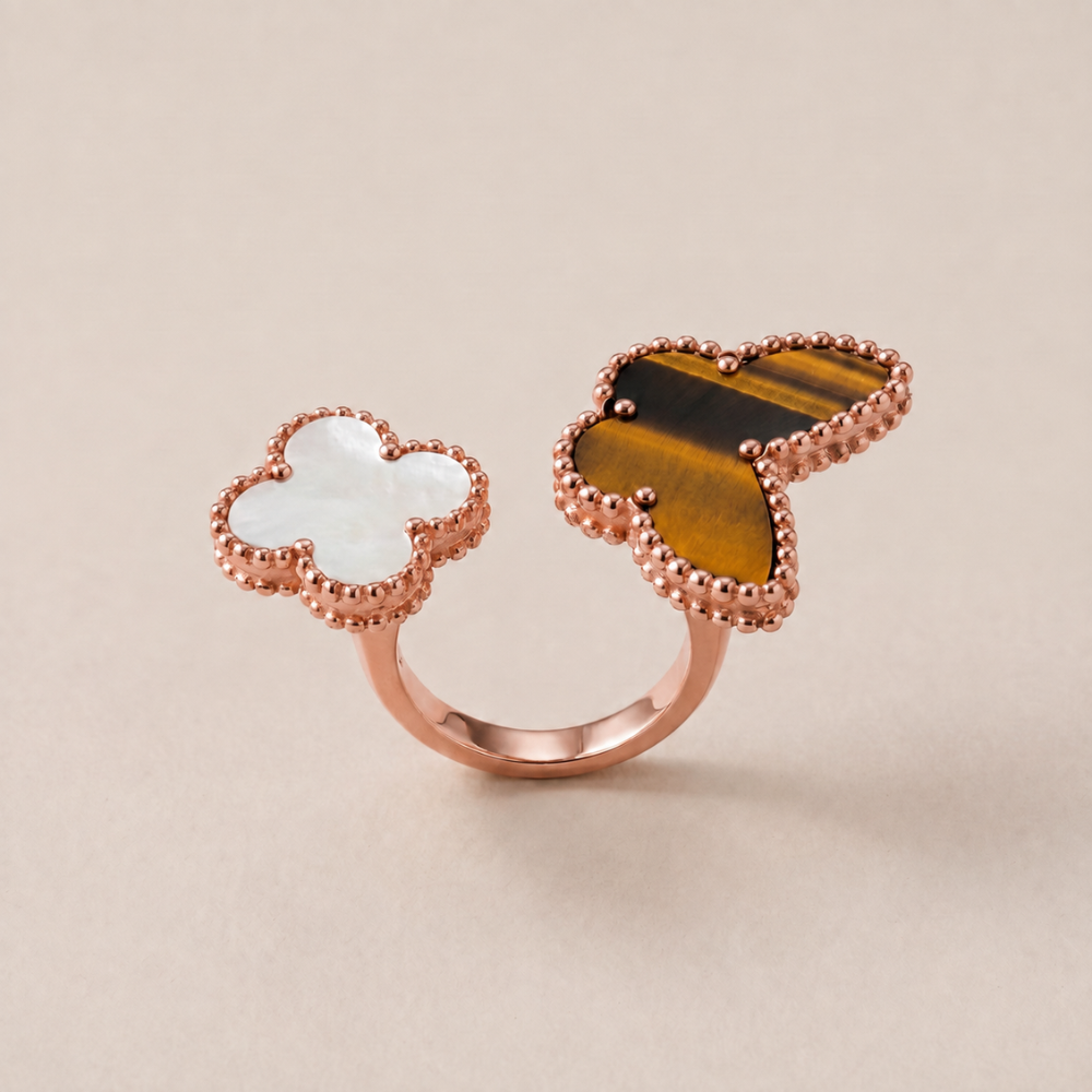 Lucky Alhambra Inspired Between The Finger Ring