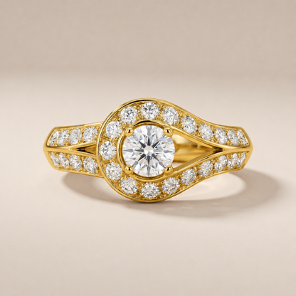 Couture Pavé Solitaire Ring