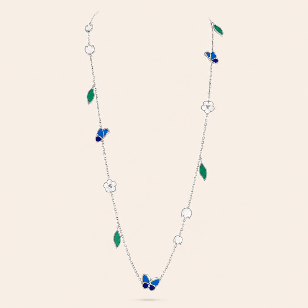 Lucky Motifs 15-Motif Nature Long Necklace