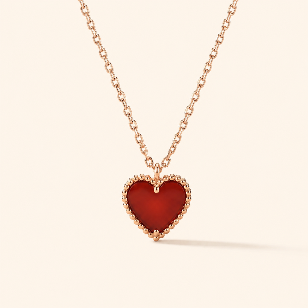 Vintage Alhambra Sweet Heart Motif Pendant Necklace