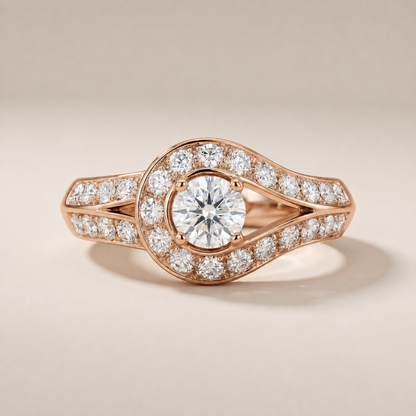 Couture Pavé Solitaire Ring