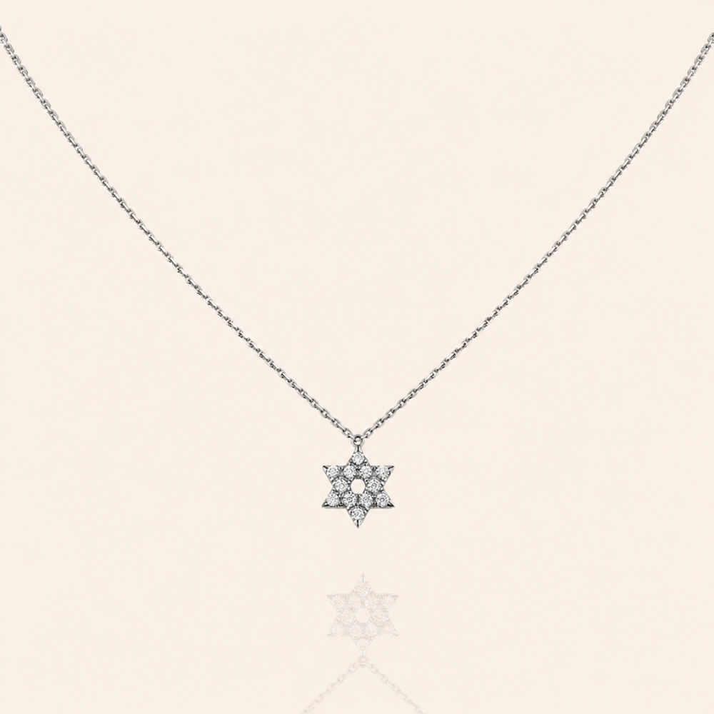 Pavé Six-Point Star Pendant Necklace