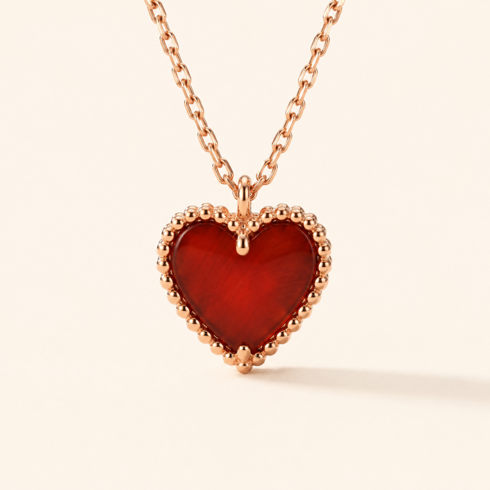 Vintage Alhambra Sweet Heart Motif Pendant Necklace