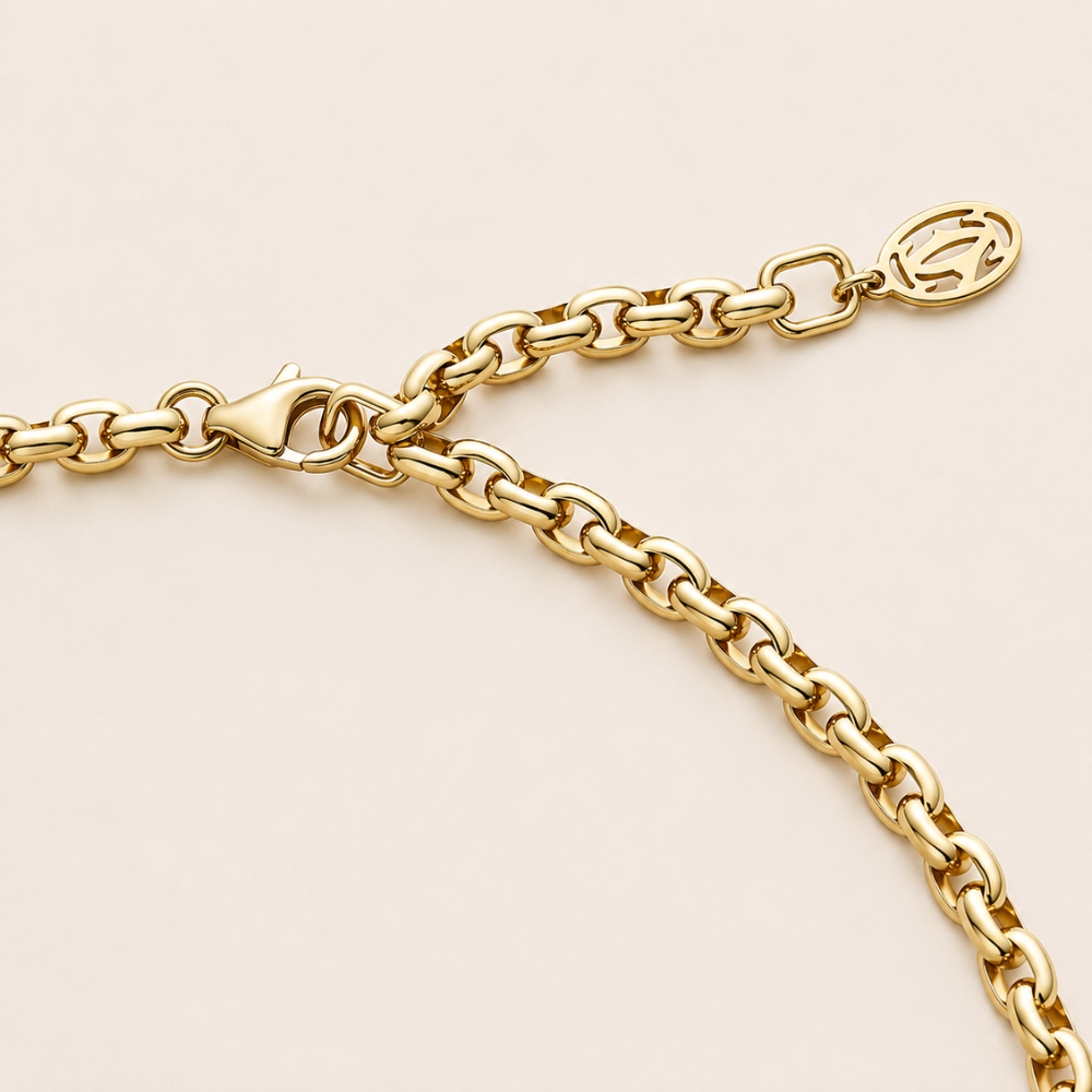 Tri-Color Mixed Link Chain Necklace