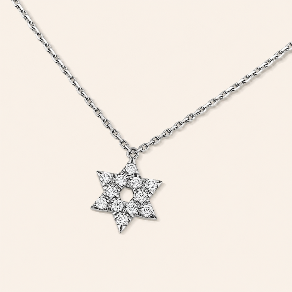 Pavé Six-Point Star Pendant Necklace
