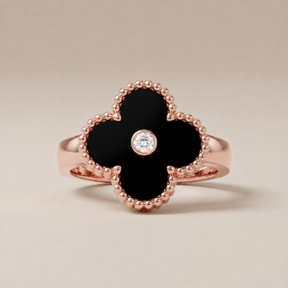 Vintage Alhambra Black Onyx Ring