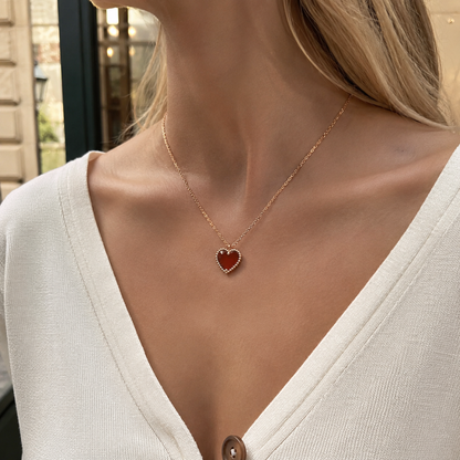 Vintage Alhambra Sweet Heart Motif Pendant Necklace