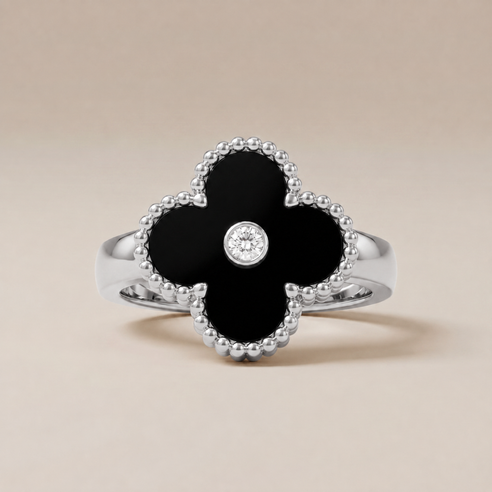 Vintage Alhambra Black Onyx Ring