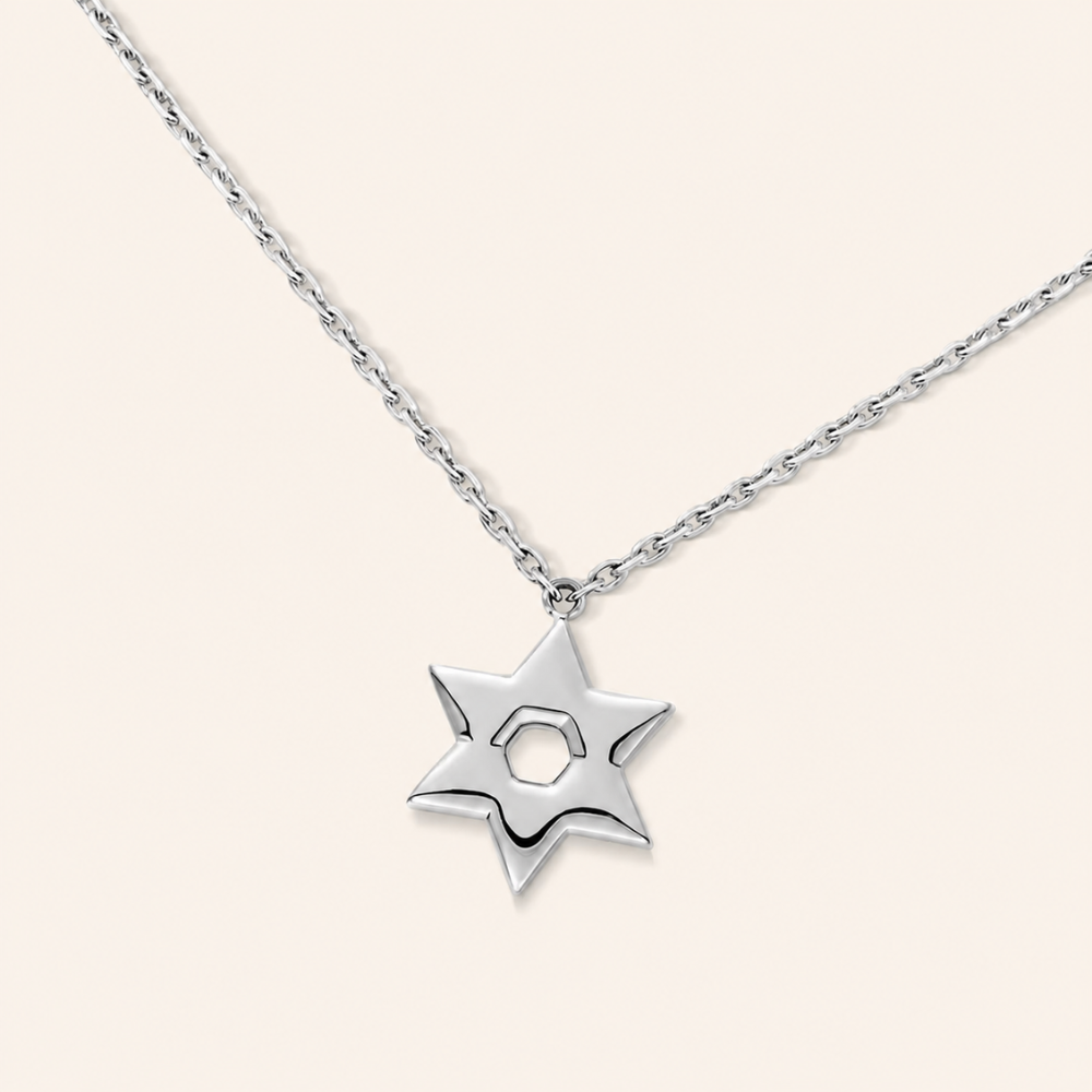 Pavé Six-Point Star Pendant Necklace