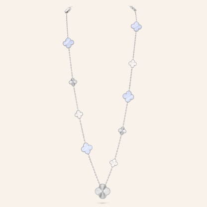 Eleven-Motif Mixed Clover Long Necklace