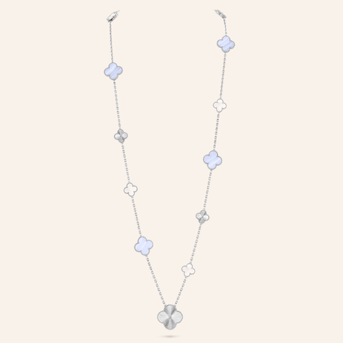 Eleven-Motif Mixed Clover Long Necklace