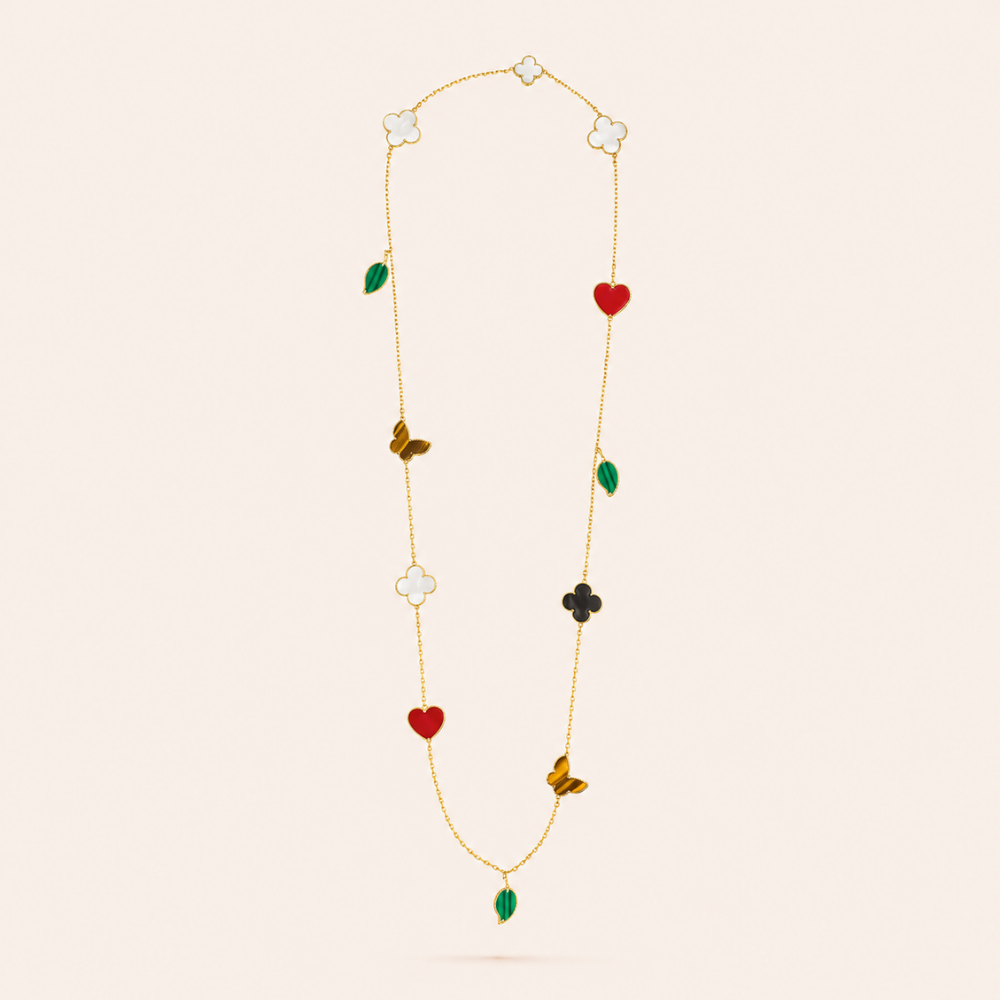 Lucky Motif Long Necklace