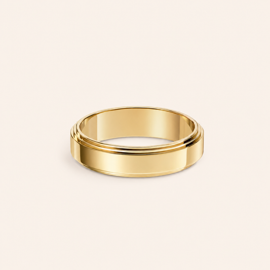 Polished Double-Edge Band Ring