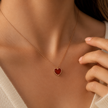 Vintage Alhambra Sweet Heart Motif Pendant Necklace