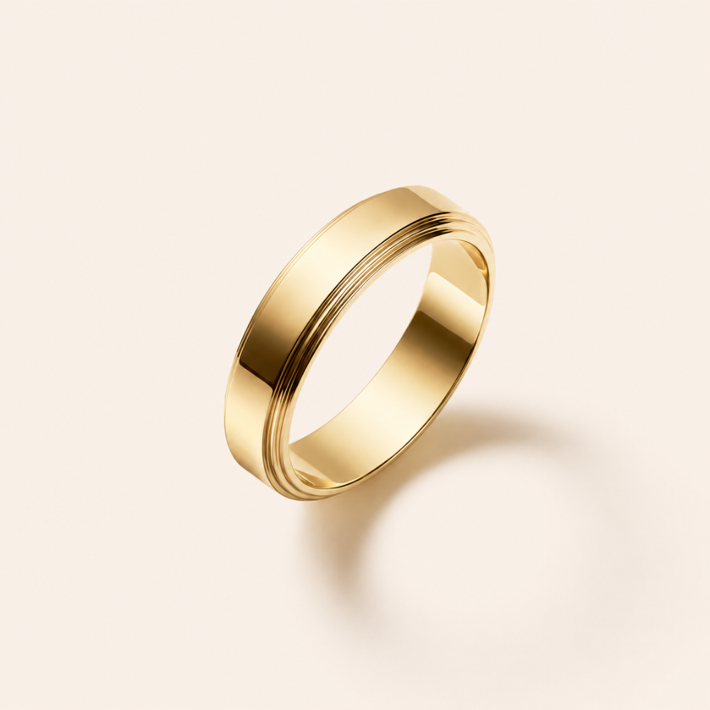 Polished Double-Edge Band Ring