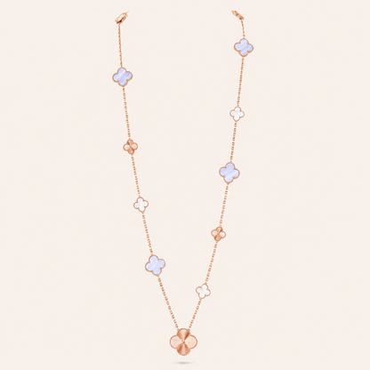 Eleven-Motif Mixed Clover Long Necklace