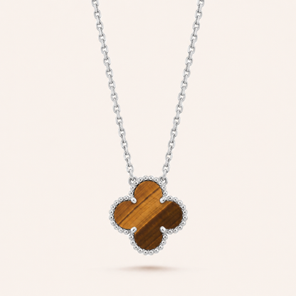 Vintage Alhambra 1 Tiger Eye Motif Necklace